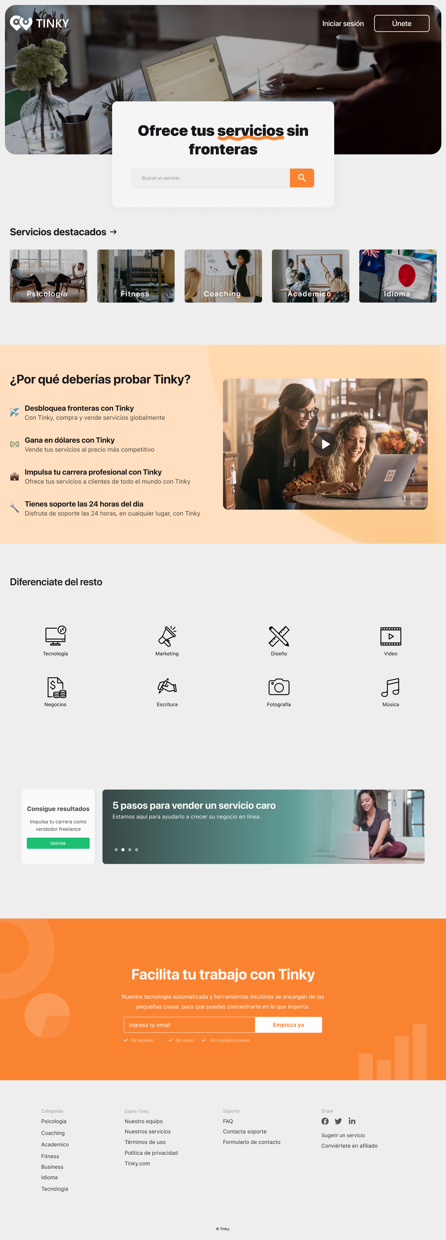 Tinky – Plataforma de Servicios